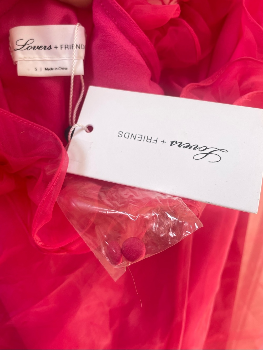 Lovers + Friends Vibrant Hot Pink Ruffle Halter Dress - Picture 5 of 6
